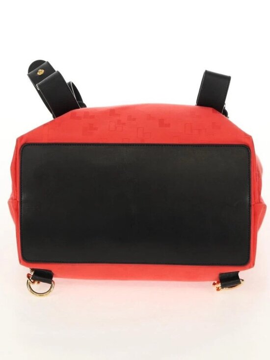 LOEWE Backpack Canvas Black Red Auth main image 11